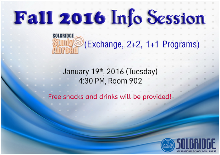 Fall 2016 outbound program information session